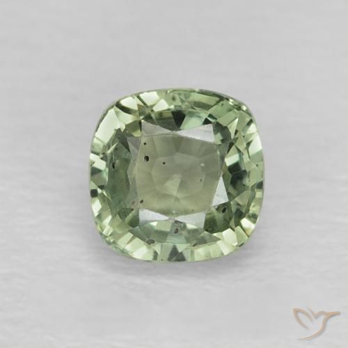0.75ct طبيعي أخضر متوسط زفير, وسادة, قليلا جدا