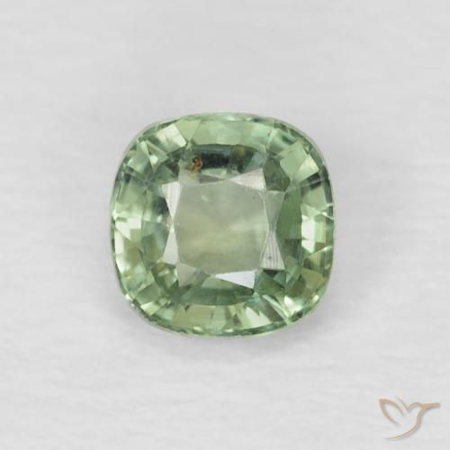 0.60ct طبيعي أخضر الغابة فاتح زفير, وسادة, قليلا جدا