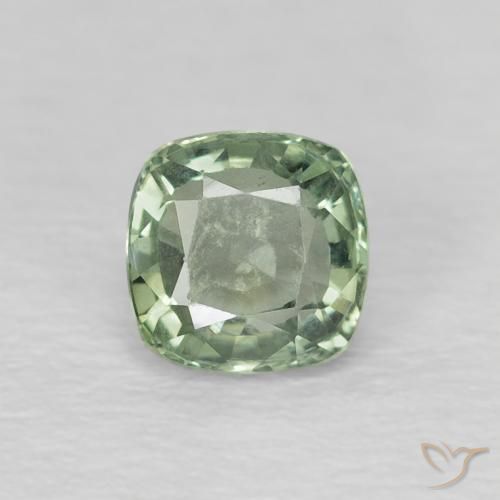 0.65ct طبيعي اخضر فاتح زفير, وسادة, قليلا جدا