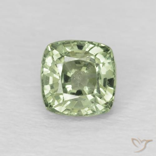0.69ct طبيعي أخضر مريمية فاتح زفير, وسادة, قليلا جدا