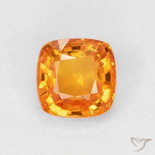 0.71ct طبيعي برتقالى متوسط زفير, وسادة, VVS-VS