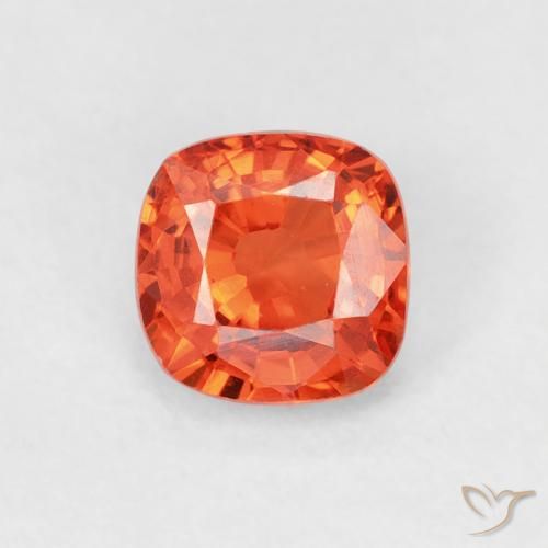 0.58ct طبيعي برتقالى محمر زفير, وسادة, قليلا جدا