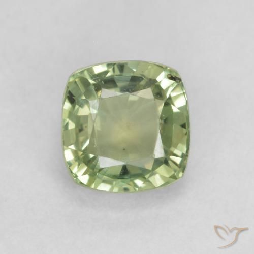 0.68ct طبيعي اخضر المريمية فاتح جدا زفير, وسادة, VVS-VS