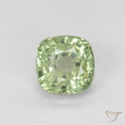 0.55ct طبيعي اخضر المريمية فاتح جدا زفير, وسادة, VVS