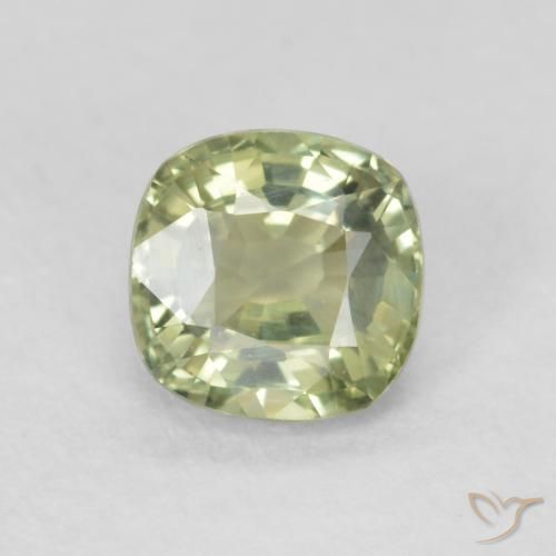 0.65ct طبيعي اخضر المريمية فاتح جدا زفير, وسادة, VVS-VS
