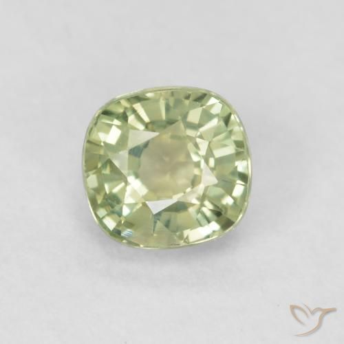 0.57ct طبيعي اخضر المريمية فاتح جدا زفير, وسادة, VVS-VS