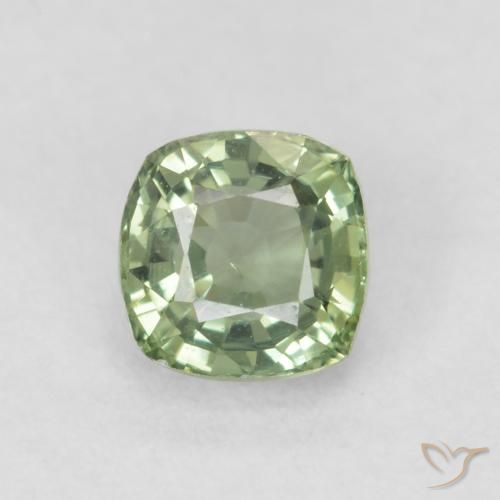 0.63ct طبيعي اخضر فاتح زفير, وسادة, VVS-VS