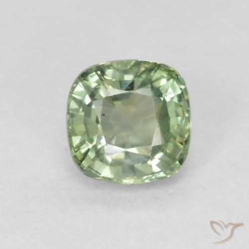 0.55ct طبيعي اخضر المريمية فاتح جدا زفير, وسادة, VVS