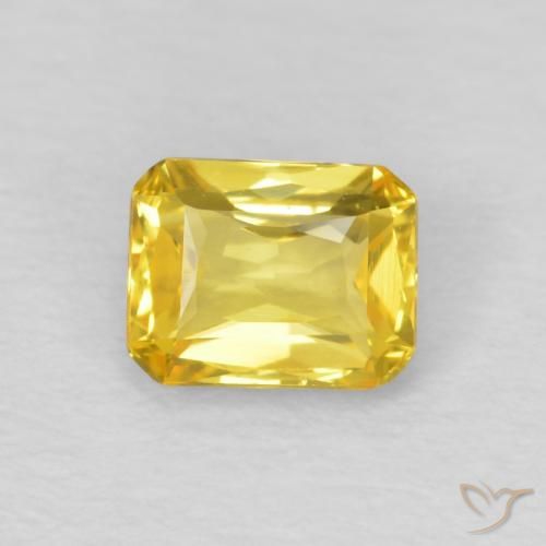 0.60ct طبيعي ذهبى متوسط زفير, قص الزمرد, VVS