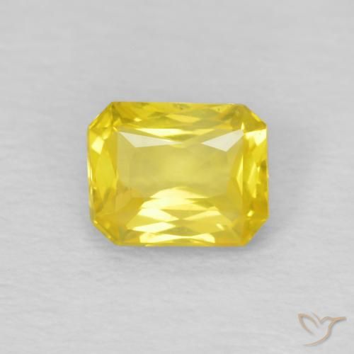 0.46ct طبيعي أصفر النحلة زفير, قص الزمرد, VVS