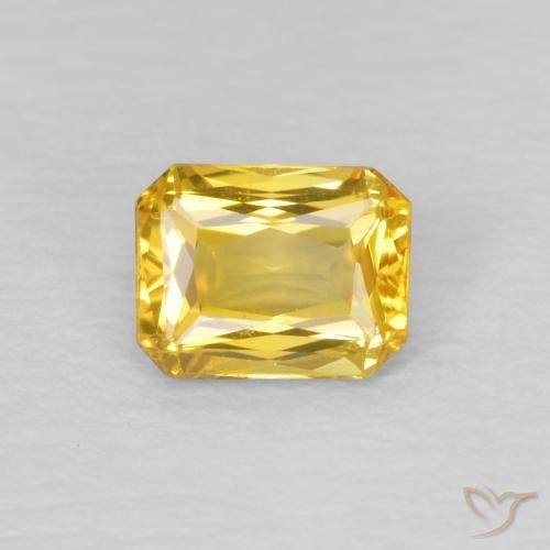 0.52ct طبيعي ذهبي زفير, قص الزمرد, قليلا جدا