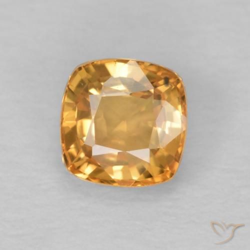 0.62ct طبيعي العسل البرتقال زفير, وسادة, VVS