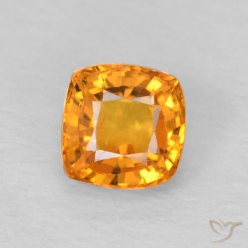 0.61ct طبيعي برتقالي زاهى زفير, وسادة, VVS