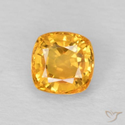 0.57ct طبيعي ذهبى-برتقالى زفير, وسادة, VVS