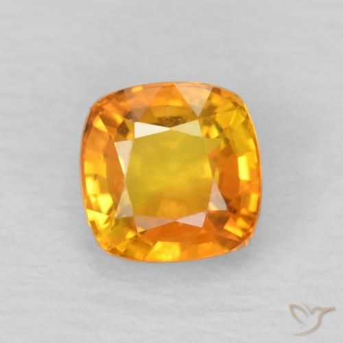 0.69ct طبيعي برتقالى متوسط زفير, وسادة, VVS