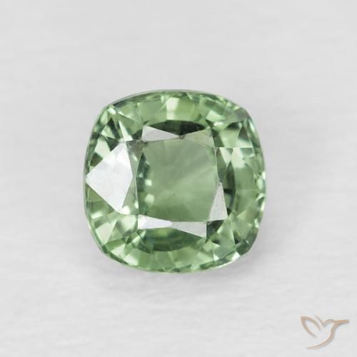 0.74ct طبيعي أخضر الغابة فاتح زفير, وسادة, VVS-VS