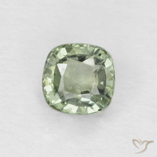 0.48ct طبيعي اخضر فاتح زفير, وسادة, VVS-VS