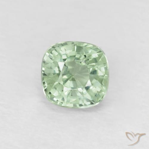 0.54ct طبيعي أخضر البحر فاتح زفير, وسادة, VVS-VS