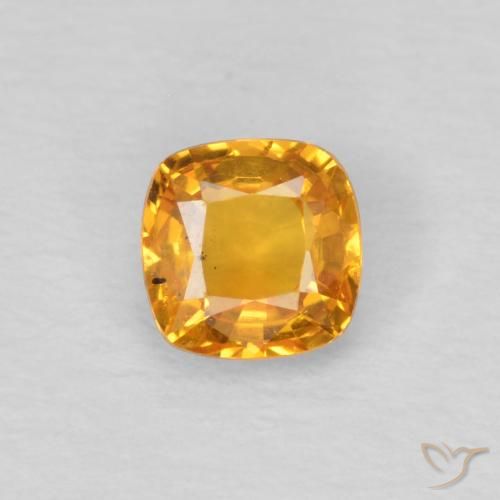 0.41ct طبيعي ذهبى-برتقالى زفير, وسادة, قليلا جدا