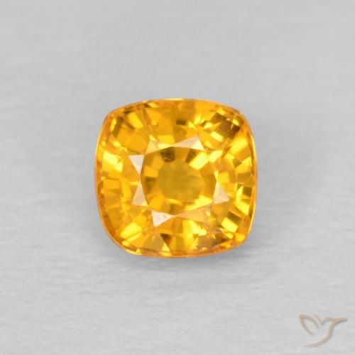 0.53ct طبيعي ذهبى-برتقالى زفير, وسادة, قليلا جدا