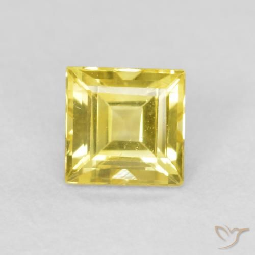 0.51ct طبيعي أصفر بنى زفير, مربع, VVS-VS