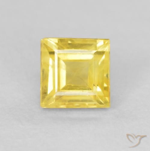 0.60ct طبيعي أصفر متوسط زفير, مربع, VVS-VS