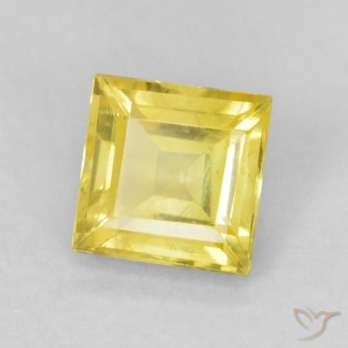 زفير Medium Light-Yellow طبيعي، مربع، 0.64 قيراط، قليلا جدا