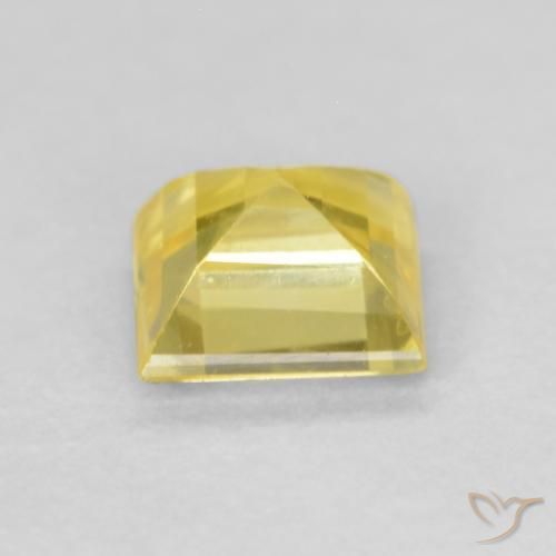 زفير Medium Light-Yellow طبيعي، مربع، 0.64 قيراط، قليلا جدا