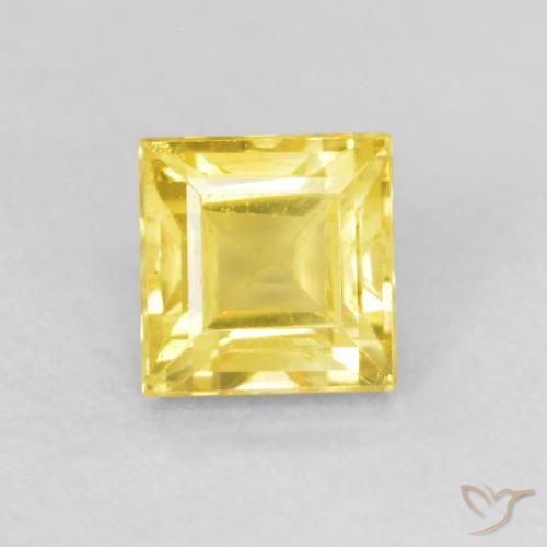 0.63ct طبيعي أصفر عسلى زفير, مربع, قليلا جدا