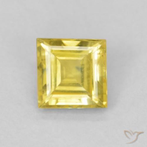 0.48ct طبيعي أصفر عسلى فاتح زفير, مربع, قليلا جدا