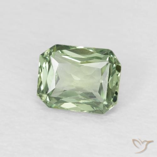 زفير Medium Light Green طبيعي، ثمانى / قصة زمرد، 0.56 قيراط، VVS