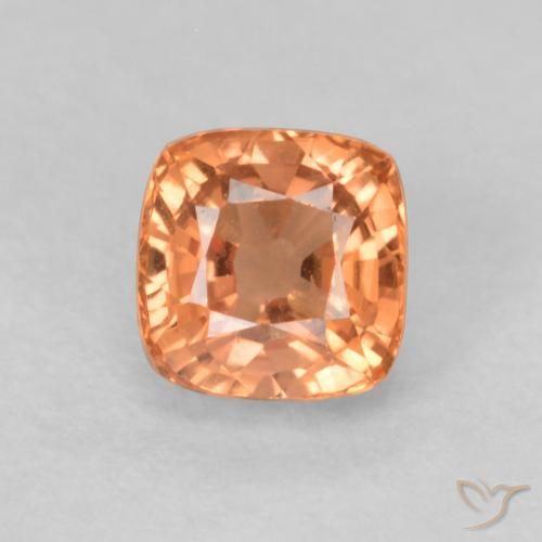 0.63ct طبيعي برتقالى زنجبيلى زفير, وسادة, VVS-VS