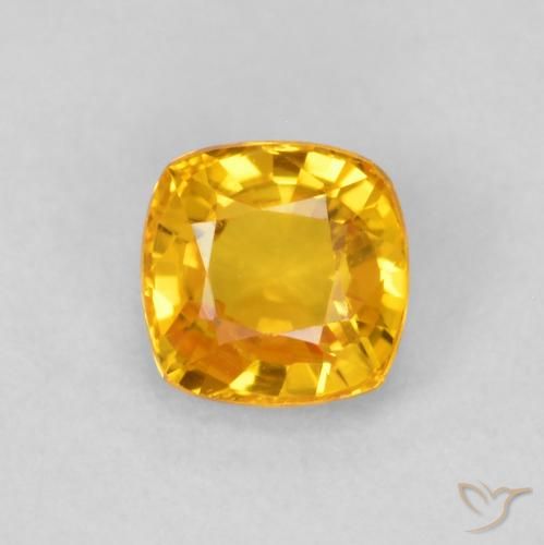 0.63ct طبيعي ذهبى متوسط زفير, وسادة, VVS