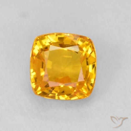 0.78ct طبيعي برتقالى ذهبة زفير, وسادة, VVS