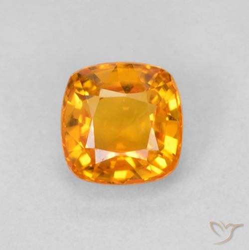 0.65ct طبيعي برتقالي زاهى زفير, وسادة, VVS