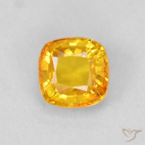 0.65ct طبيعي ذهبى متوسط زفير, وسادة, VVS