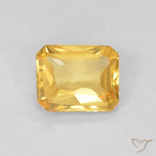 0.44ct طبيعي ذهبى متوسط زفير, قص الزمرد, VVS