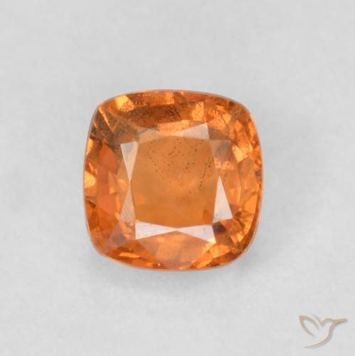 0.69ct طبيعي برتقالى غامق زفير, وسادة, قليلا جدا