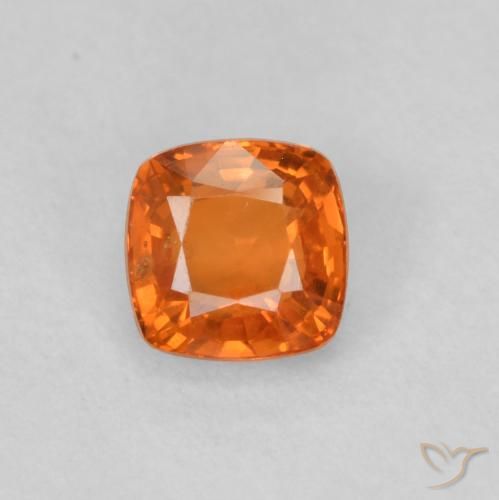 0.49ct طبيعي برتقالى كهرمانى زفير, وسادة, قليلا جدا