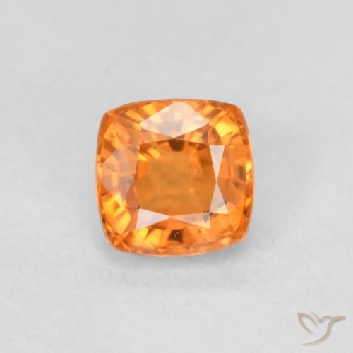 0.53ct طبيعي برتقالى كهرمانى زفير, وسادة, قليلا جدا