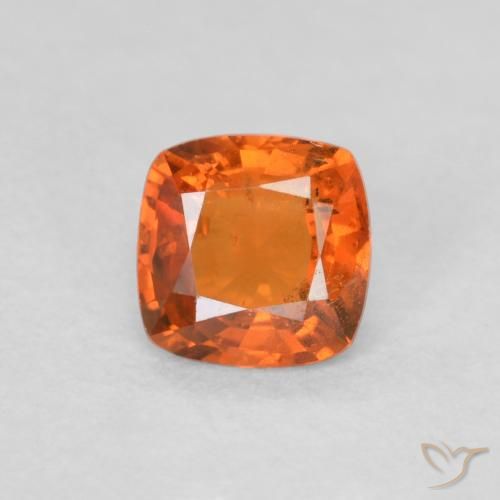 0.47ct طبيعي برتقالى محمر زفير, وسادة, قليلا جدا