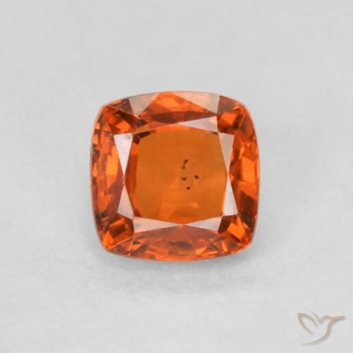 0.60ct طبيعي برتقالى محمر زفير, وسادة, قليلا جدا