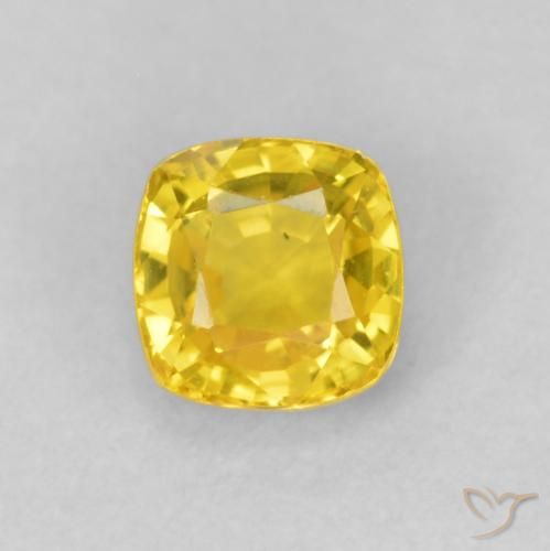 0.54ct طبيعي ذهبى مصفر زفير, وسادة, VVS-VS