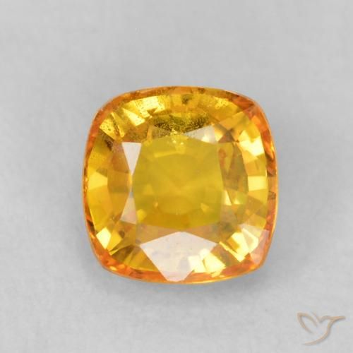 0.68ct طبيعي برتقالى متوسط زفير, وسادة, VS-SI