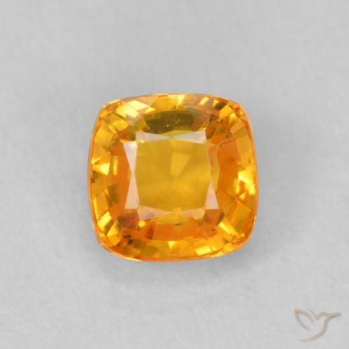 0.52ct طبيعي ذهبى-برتقالى زفير, وسادة, VVS-VS