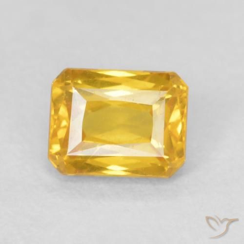 0.72ct طبيعي ذهبي زفير, قص الزمرد, VVS-VS