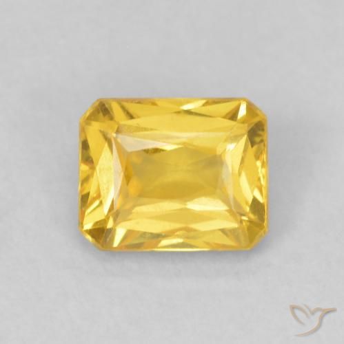 0.58ct طبيعي ذهبي زفير, قص الزمرد, VVS-VS