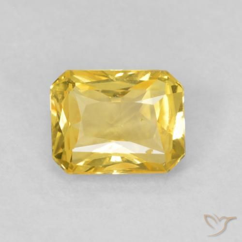 0.51ct طبيعي أصفر غامق زفير, قص الزمرد, VVS-VS