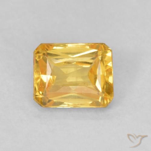 0.59ct طبيعي برتقالى ذهبى غامق زفير, قص الزمرد, VVS-VS