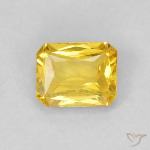0.49ct طبيعي أصفر عسلى زفير, قص الزمرد, VVS-VS